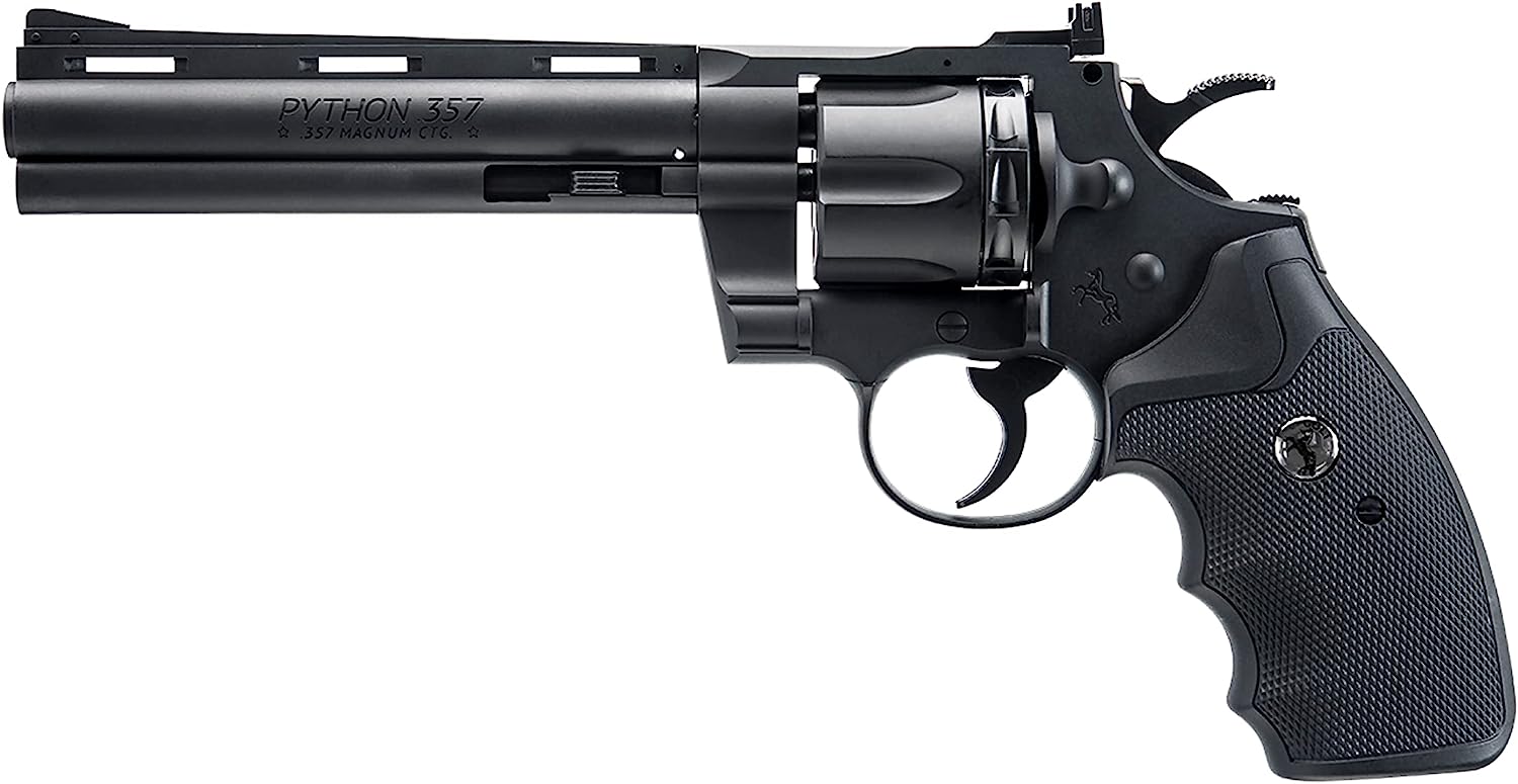 Umarex Colt 6" Python .177 Caliber Steel BB C02 Air Pistol, Powdered Black